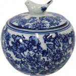 Small Blue & White Bird Trinket
