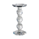 Pair Of Crystal Cut Pillar Candle Sticks - SECONDS