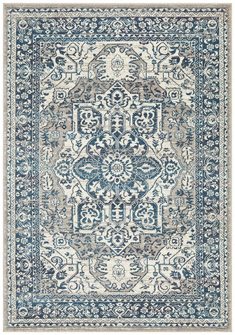 Hamptons Teal Blue Rug 240cm x 330cm