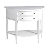 Bayview Half Moon Hall Table In White