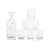 Luxury Etched Glass 7 Piece Whiskey Set