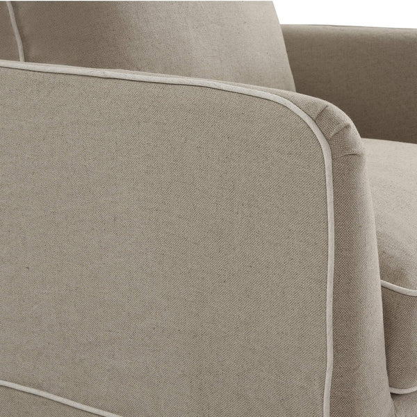 Avondale Armchair In Natural with Piping