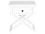 Ex-Display Newport Cross Leg Side Table In White