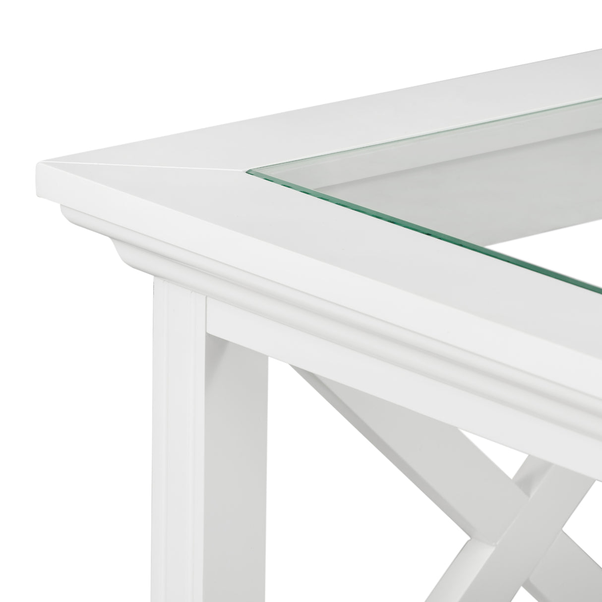 Newport Glass Top Side Table