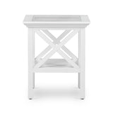 Newport Glass Top Side Table