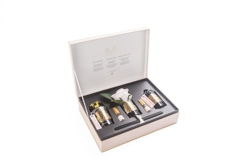 Cote Noire Charente Rose Gift Set With Candle, Diffuser & Scented Floral