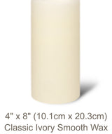 Set Of Two Extra Large Ivory Flameless Candles
