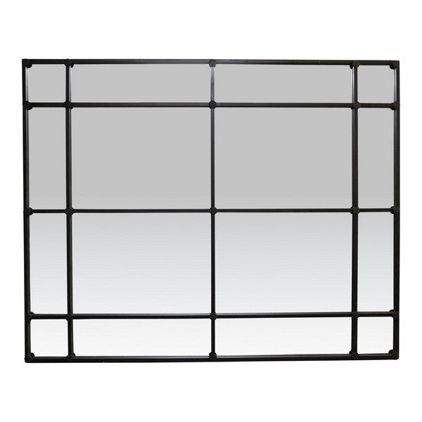 Classic Antique Black Iron Rectangular Wall Mirror - SPECIAL ORDER
