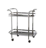 Black & Chrome Rectangular Bar Cart