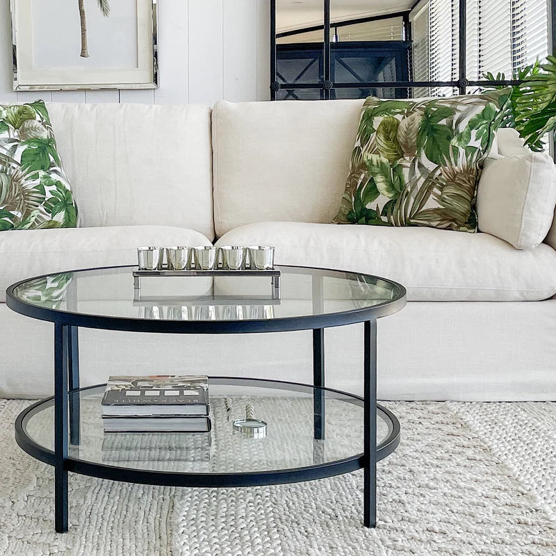 Portland Black and Glass Coffee Table