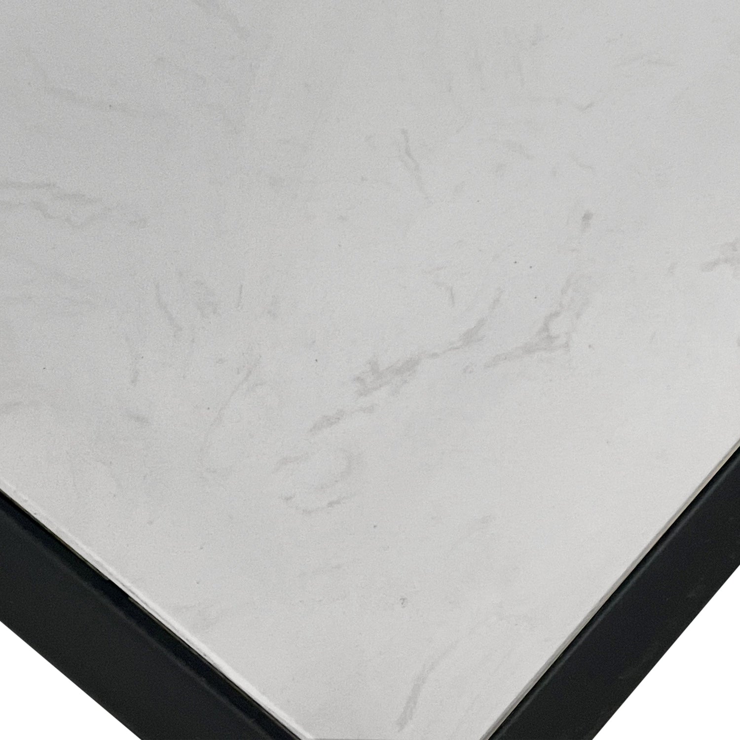 Ex-Display Square Marble & Glass Side Table