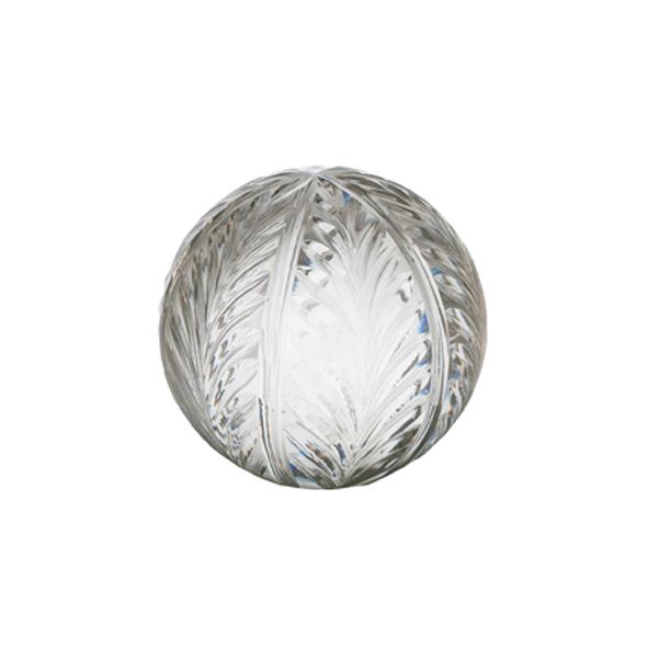 Set of Three Vine Glass Cut Spheres