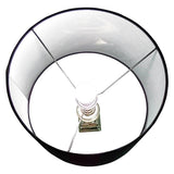 Ex-Display Silver Slimline Lamp With Black Shade In Tall