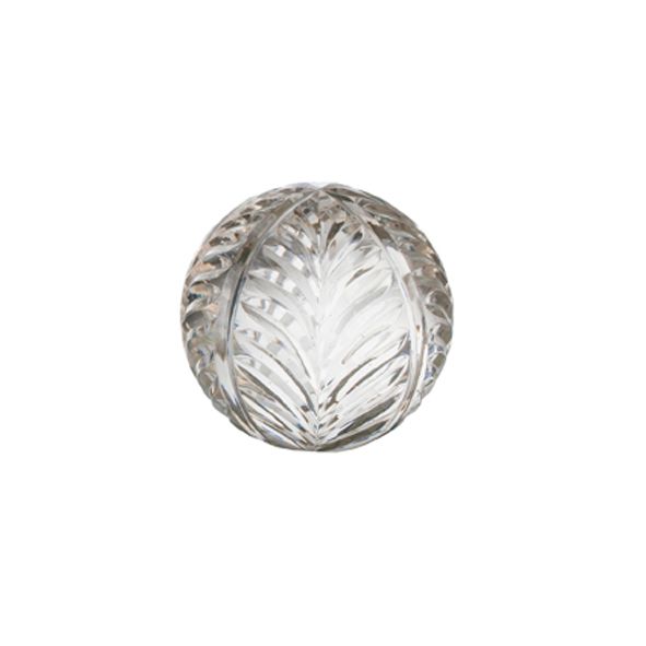 Set of Three Vine Glass Cut Spheres