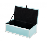 Tiffany Blue Glass Jewellery Box