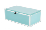 Tiffany Blue Glass Jewellery Box