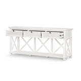 Long Island Three Drawer Console Table In White