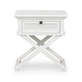Ex-Display Long Island Cross Leg Side Table In White