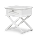 Ex-Display Long Island Cross Leg Side Table In White