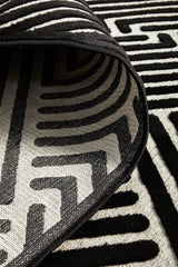 Manhattan Rug In Black Stripe