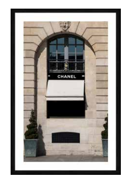 Ex-Display Large Chanel Building Designer Print In Black Gloss Frame With Glass