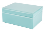 Tiffany Blue Glass Jewellery Box