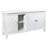 White Diamond Four Door Buffet Cabinet