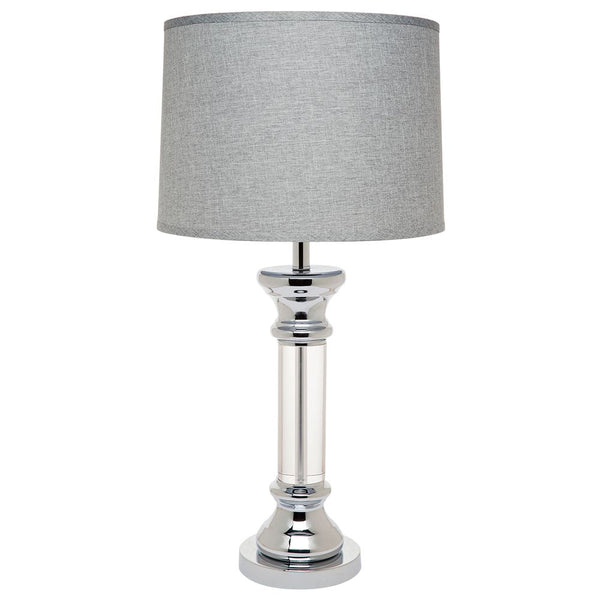 Manhattan Lamp with Grey Linen Shade