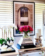 Ex-Display Large Gucci Building Designer Print In Black Gloss Frame With Glass