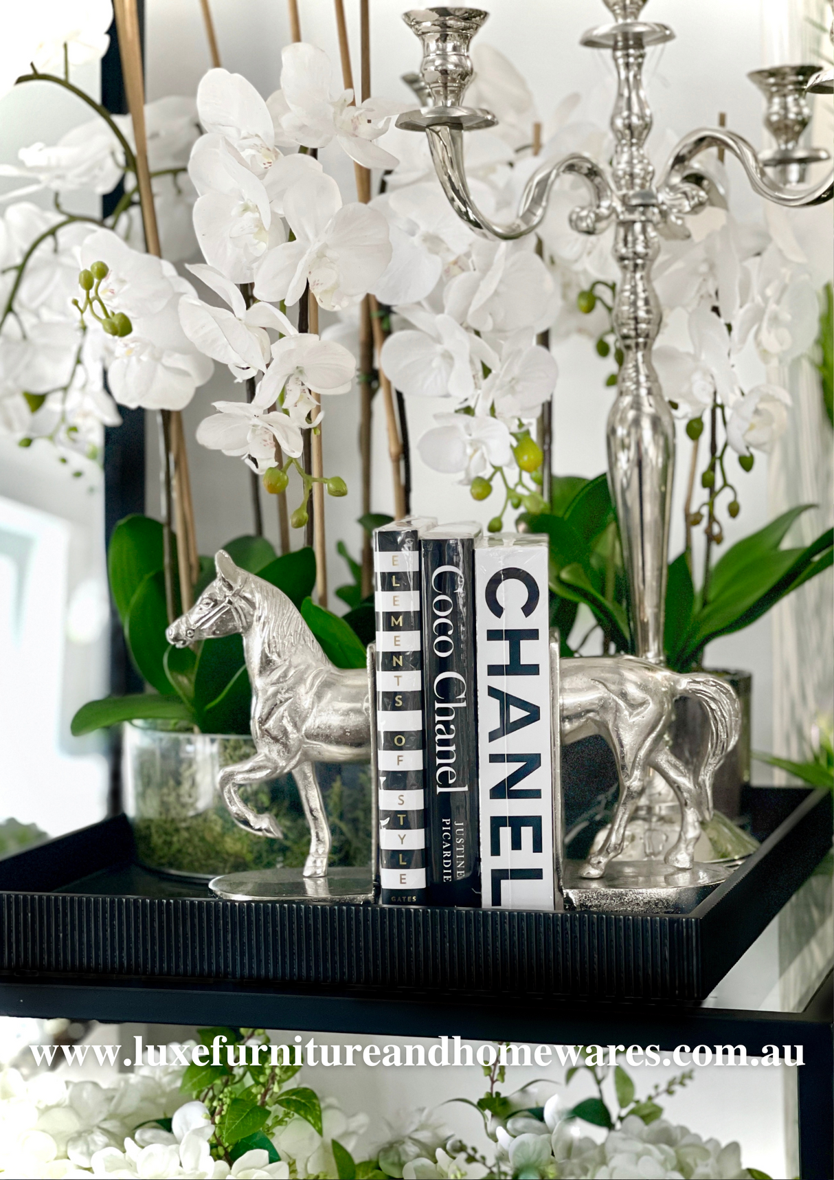 Pair Of Antique Silver Horse Book Ends