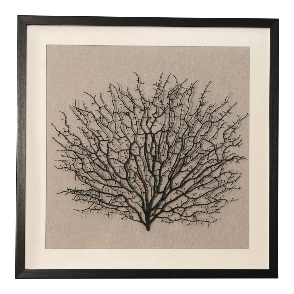 Black Framed Faux Sea Fan