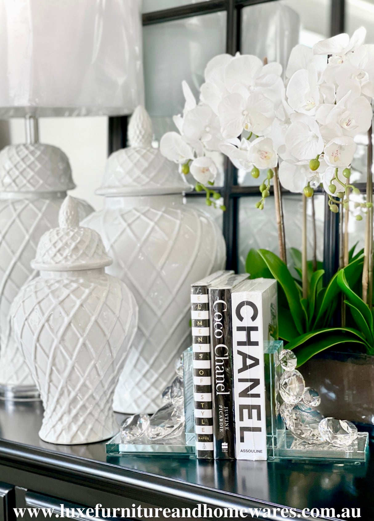 Pair Of Diamond Cluster Bookends