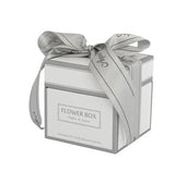 Flower Box Home Fragrance Aqua - 290g Silver Candle