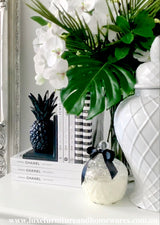 Pair Of Black Pineapple Bookends