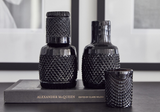Black Curve Cut Water Carafe With Tumbler
