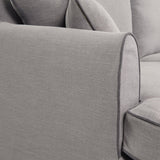 Pale Grey 2.5 Seater Sofa with Piping