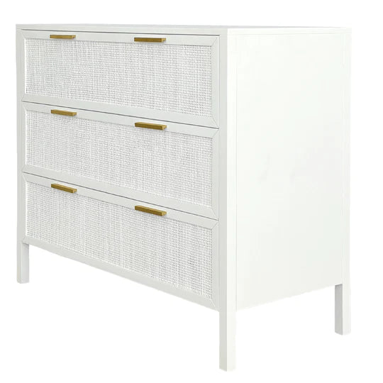 Winslow Three Drawer Dresser in White