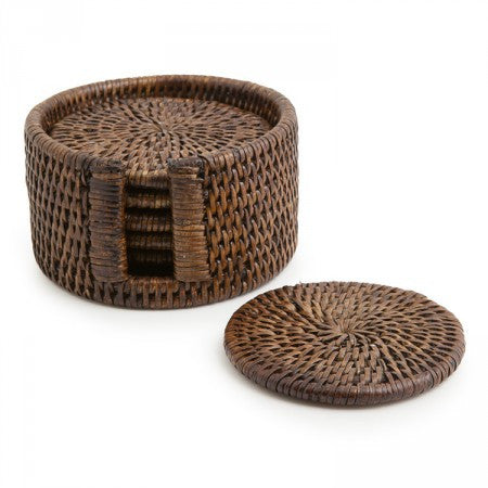Rattan Coaster Set