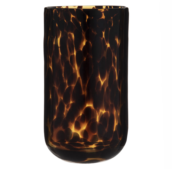 Small Amber Glass Vase