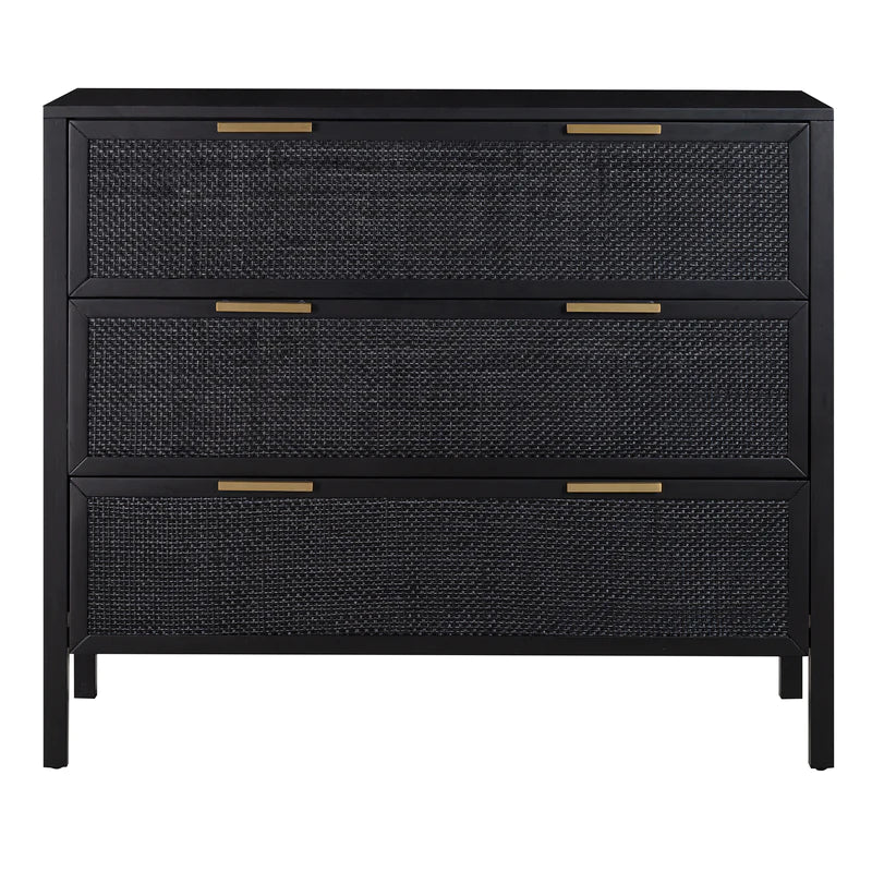 Winslow Three Drawer Dresser in Black