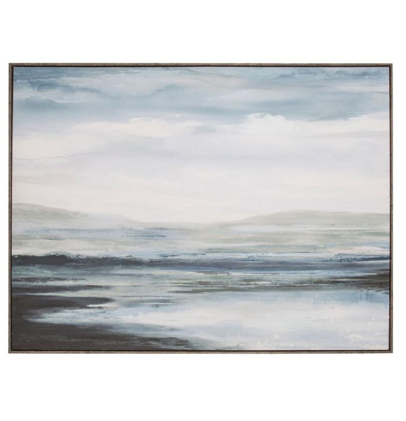 Seaside Framed Textured Canvas
